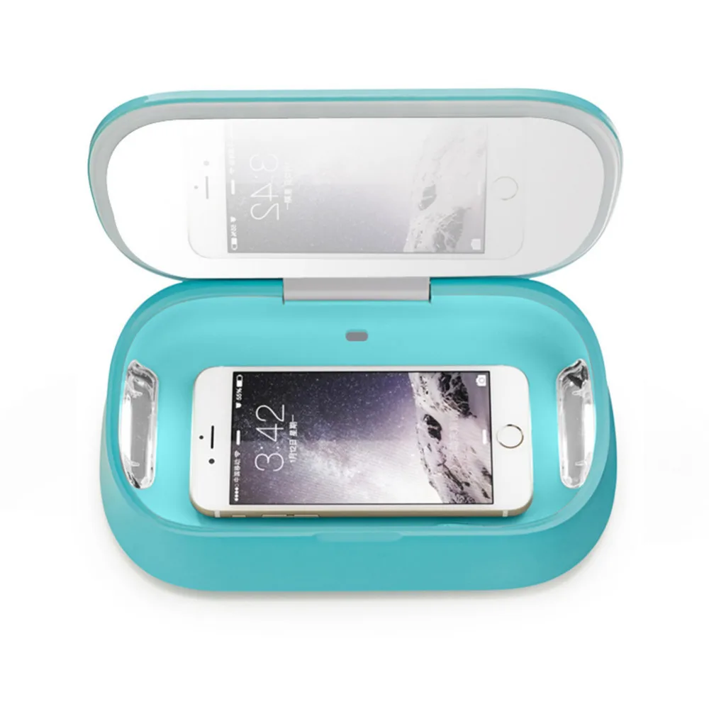 Mobile Phone Sterilizer Sanitizer 3 in 1 UV Light Smartphone Disinfector Aromatherapy USB Phone Charger Box