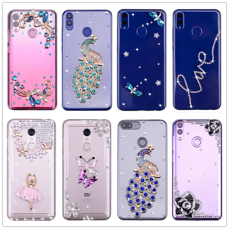 

Case for Xiaomi A3 Mi 8 lite A2 6 Redmi Note 7 Pro Case Love Rhinestone Clear Silicone Armor Cover Phone Case for Redmi 7 5 Plus