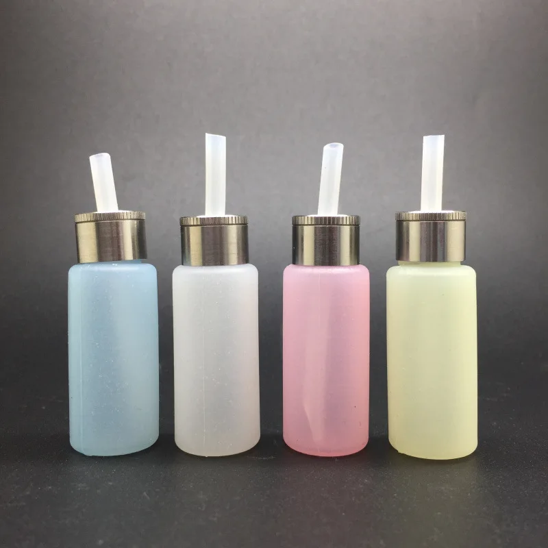 

2/4pcs Bottom oil filling box 4color silicone oil bottle 8ml luminous silicone oil bottle oil bottle