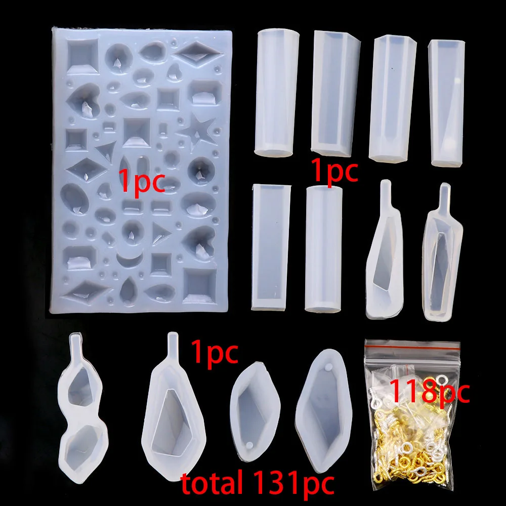 1 компл. силиконовые пресс-формы наборы для ухода за кожей литье ювелирных изделий DIY 131 шт. серьги Стад Mix винт средства ухода век решений интимны
