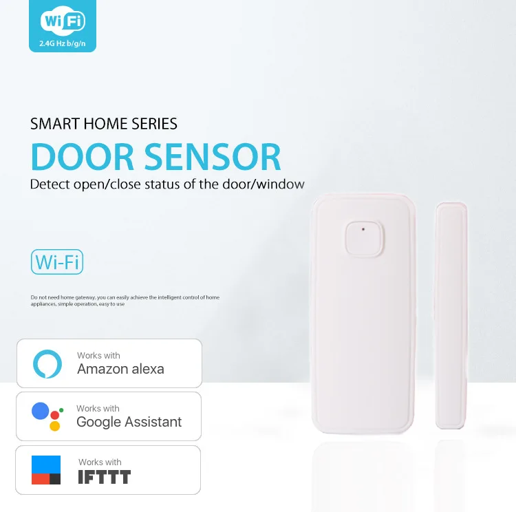 Wifi Door Sensor Window Sensors Alexa Google Home IFTTT Alarm Security Smart Life APP Wireless Remote Control(8)