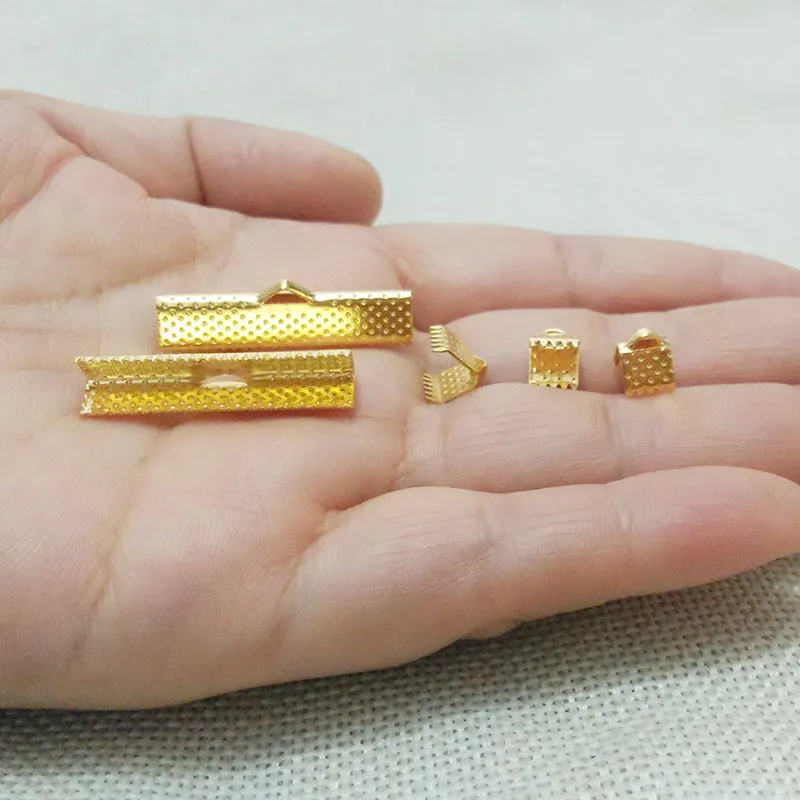 Crimp-end-caps-for-leather-cord-flat-cover-clasps-End-Caps-String-ribbon-rope-clip-Foldover (1)