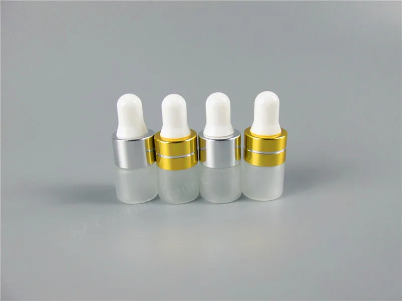 5pcs/lot 1ml Perfume Essential Oil Bottles Clear Glass Dropper Bottle Jars Vials With Pipette For Cosmetic 