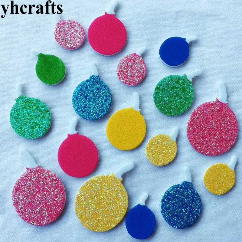 60PCS/LOT,Glitter balloon foam stickers Scrapbooking kit Early learning