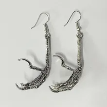 Regalrock Горячая Ворон готические ювелирные изделия Птица Череп Коготь Talon Серьги