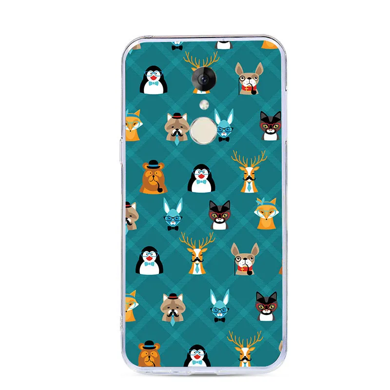 J&R Drawing Phone Case For Alcatel 3L Silicone Soft TPU Back Cover For Alcatel 3L 5034D Cartoon Animals Flower Protective Cases
