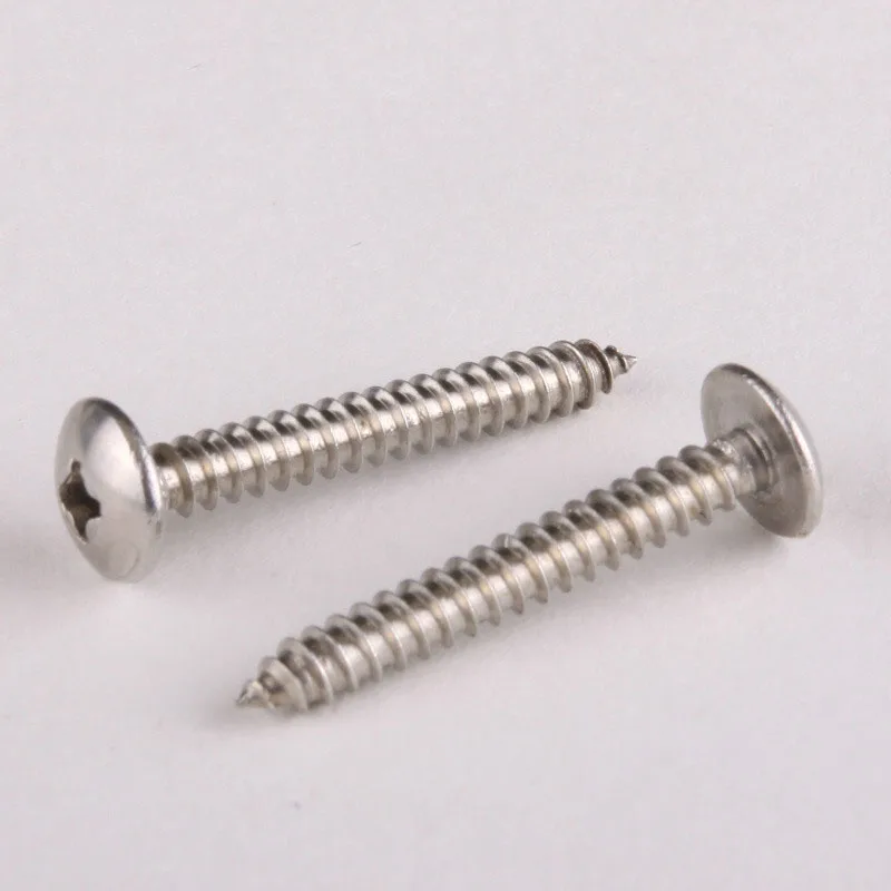 15PCS M3*22 JISB1122T Stainless Steel 304 Large Flat Head Self Tapping