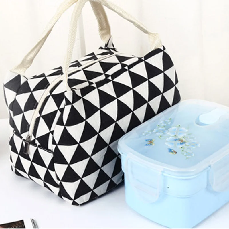 Portable Baby Insulation Bag Feeding Food Milk Thermo Linen Stripe Mummy Travel Breast Milk Keep Warm Handbag Casual Tote BB5030 (8)