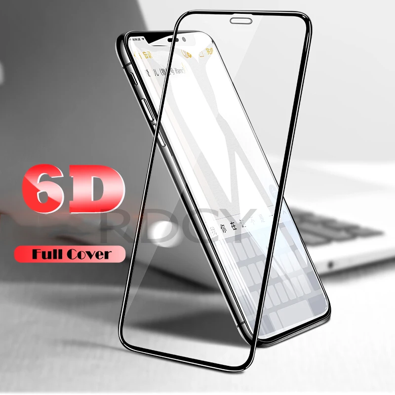 Защитное стекло закаленное 6D с полным покрытием для iPhone SE2 11 Pro max XS Max XR 6S 7 8