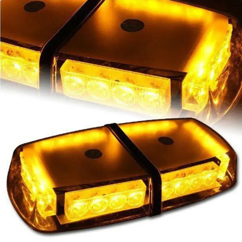 Büyük kısa tavan ışıkları vurgulamak 24led flaş ışığı flaş lambası kırmızı mavi manyetik ayarlanabilir