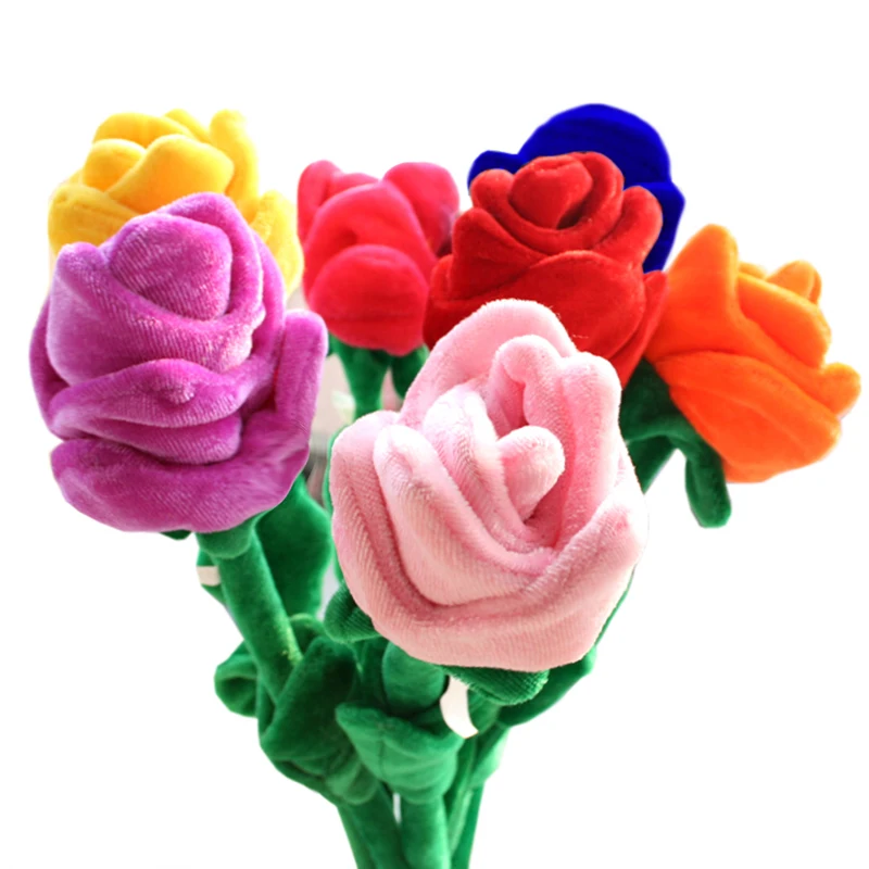 10 шт./лот 30-85 см 9 цветов Роза мягкая плюшевая игрушка Роза куклы имитация розы букет подарок на день Святого Валентина цветок для влюбленных