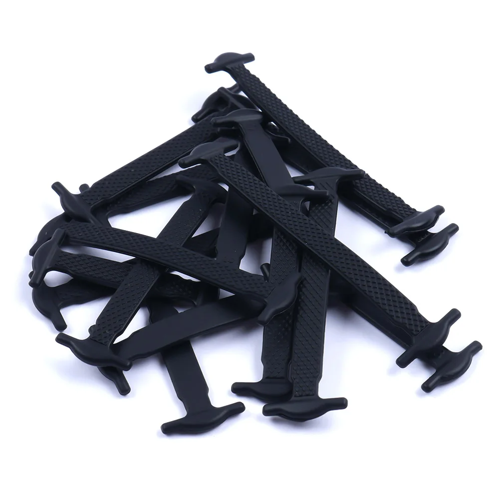 16Pc/Set Children Athletic Running No Tie Shoe Elastic Silicone Shoelaces All Sneakers Fit Strap Shoes Lace