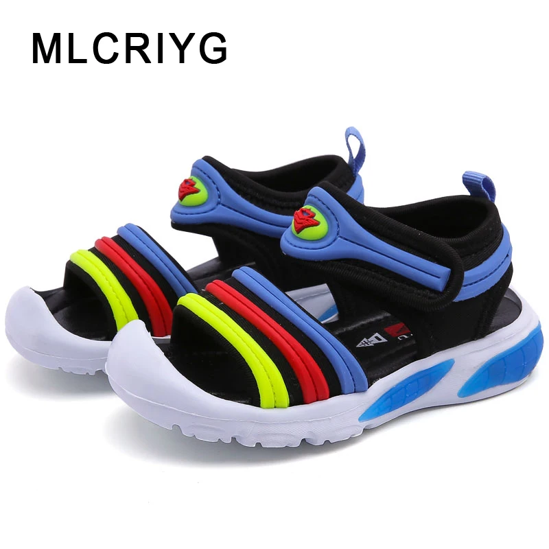 

2019 Summer New Kids Beach Sandals Baby Girls Casual Shoes Children Sport Sandals Toddler Blue Shoes Boys Fashion Brand Sandals