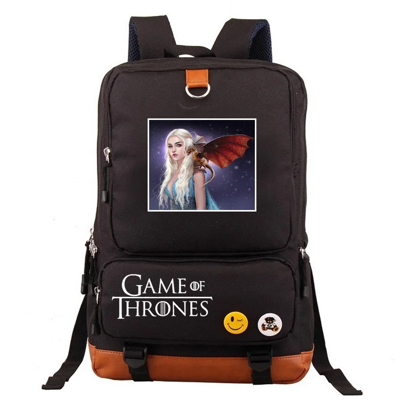 

New Game of Thrones Dragon Mother Boy Girl School bag Women Bagpack Teenagers Canvas Men Student Schoolbags Backpack Packsack