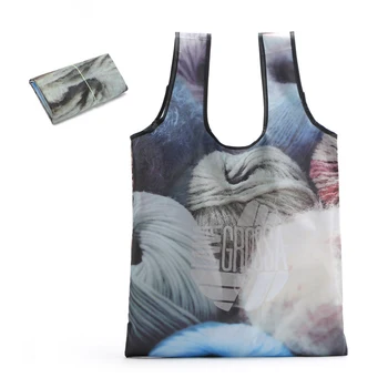 

20PCS / LOT Foldable Shopping Bag Stylish Ink Painting Folding Reusable Bag Shopping Bag Portable Enlarged Reusable Tote