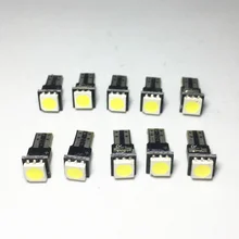 1 10pcs T5 LED Car Auto LED led smd 5050 Wedge LED Light Bulb Lamp painel de bordo Instrumento Branco vermelho Verde Azul Amarelo Para DC 12V