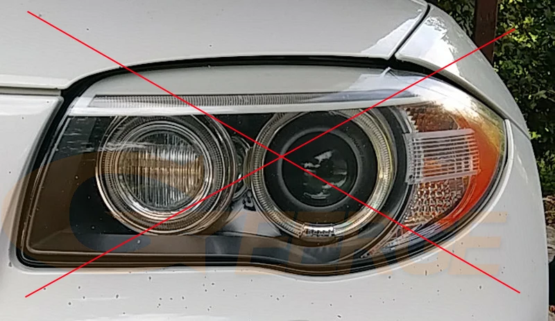 Для хэтчбеков BMW серий 1 E81 E87 галогенной лампы 2007 2008 2009 2010 2011 отличное ультра-яркая подсветка с холодным катодом(CCFL) Ангельские глазки комплект