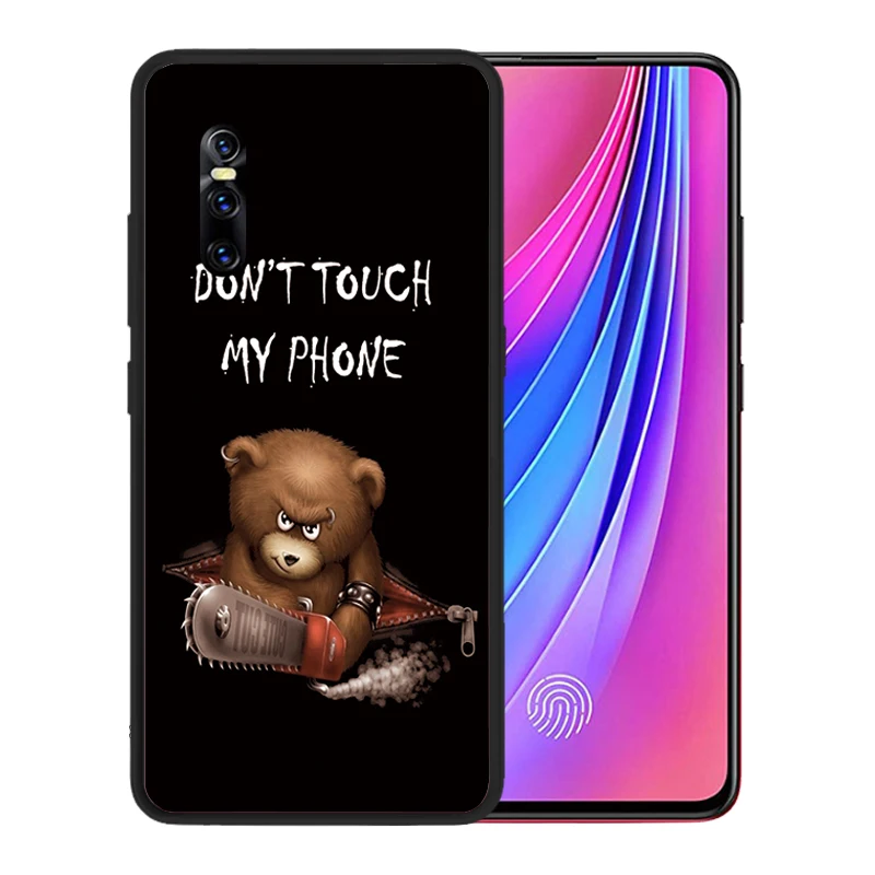 Black Silicone Case for Vivo V15 Pro Phone Cases Cover Coque Fundas