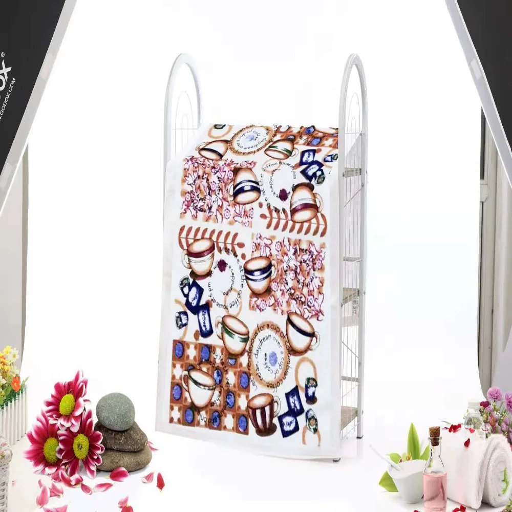 

2019NEW Printed absorbent Tea Towels Non-slip Kitchen Towel Table Napkin restaurant decorative tea towels Dish Cleaning Towels