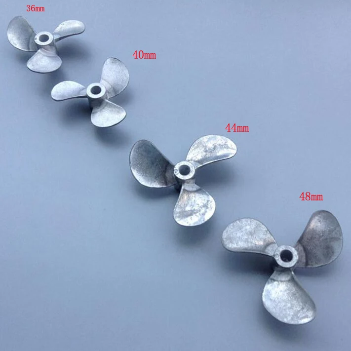 

1Pair 4mm Alloy Propeller Diameter 36/40/44/48mm 3 Blades Propellers Positive/Reverse Pros CW/CCW for RC Fishing Boat Lure Boats