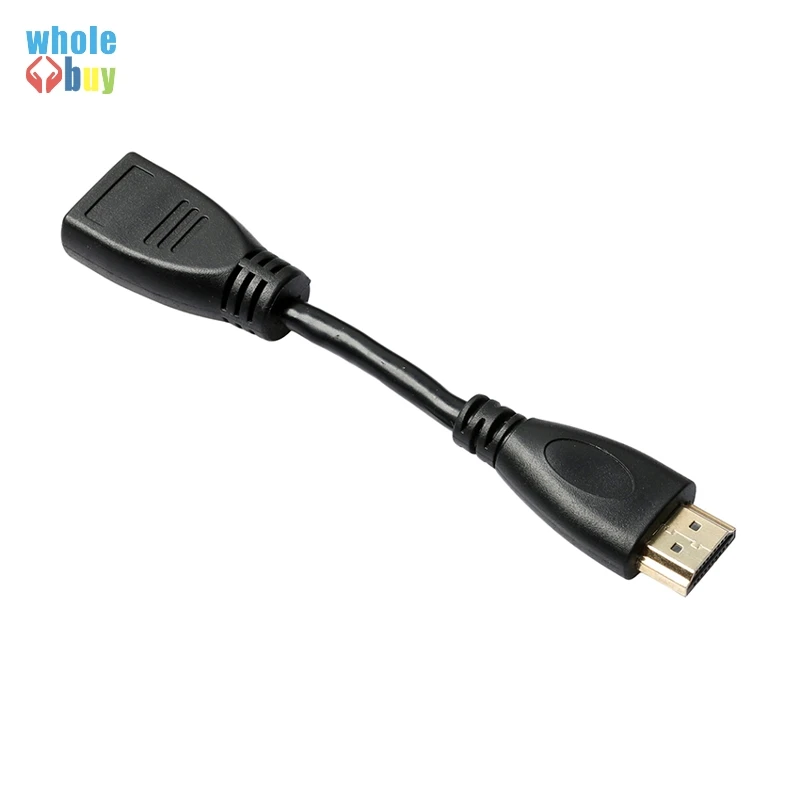 HDMI штекер-f-удлинитель кабель короткий и удобный огонь ТВ-Стик, Roku Stick подключение к телевизору 100 шт./партия - Цвет: Черный