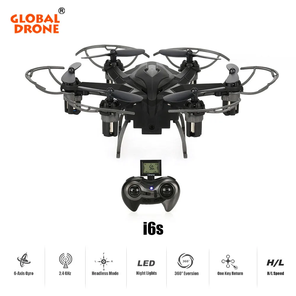 

Global Drone i6s iDrone 6-Axis Gyro 2.4G 4CH Mini Drone with Camera CF Mode One key Return RC Helicopter VS GW009C-1