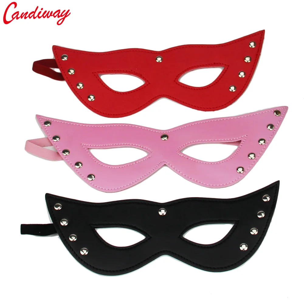Сексуальные очки из искусственной кожи для девушек и женщин, маска для глаз на половину лица для ночного танца, бала, вечерние, для взрослых, косплей, ролевые игры
