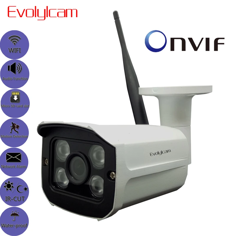 Evolylcam Беспроводная HD 720P 1MP/960 P 1.3MP/1080 P 2MP Micro SD/TF слот для карт аудио WiFi ip-камера Onvif P2P камера видеонаблюдения