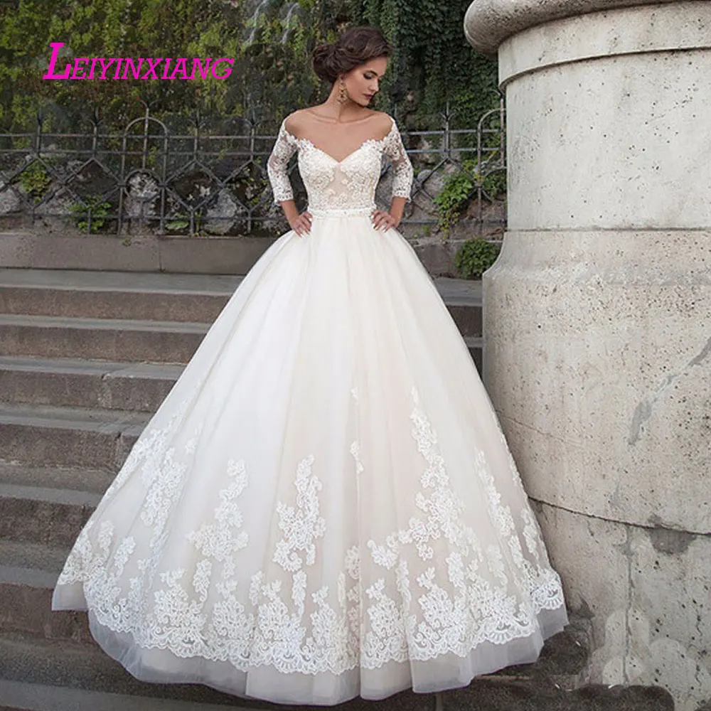 

LEIYINXIANG Bride Dress Wedding Dress Vestido De Noiva Sereia Robe Sexy Ball Gown Backless Luxury Appliques Elegant Sweetheart
