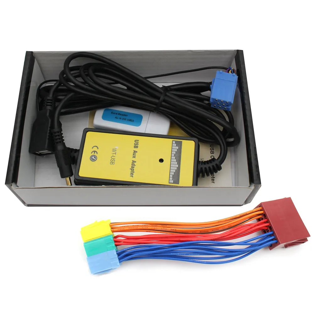 Moonet Автомобильный CD адаптер mp3 3,5 мм вспомогательный TF SD USB Мобильный телефон музыкальный плеер для 8Pin 2000-05 A2 1998-06 A4/S4 1998-2004 KB004