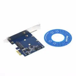 PCI-E PCIe для mSATA SSD + SATA 3,0 комбинированный расширитель адаптер PCI-E для SATAIII карты по всему миру storeоптовая продажа