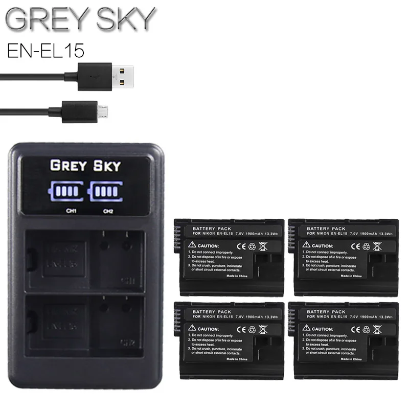 

bateria EN EL15 ENEL15 EN-EL15 Battery pack for Nikon D500,D600,D610,D750,D7000,D7100,D7200,D800,D800E, D810, D810A&1 v1