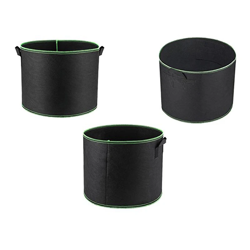 

Black Plants Growing Bag Vegetable Flower Aeration Grow Bag Planting Pot Container Garden PlThree gallons of ear gardeningantin