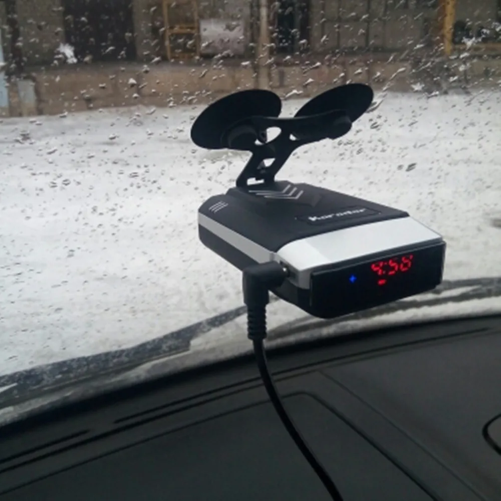 New car radar-detectors with gps database update v7 Russian voice alert Karadar anti laser radar detector LED display