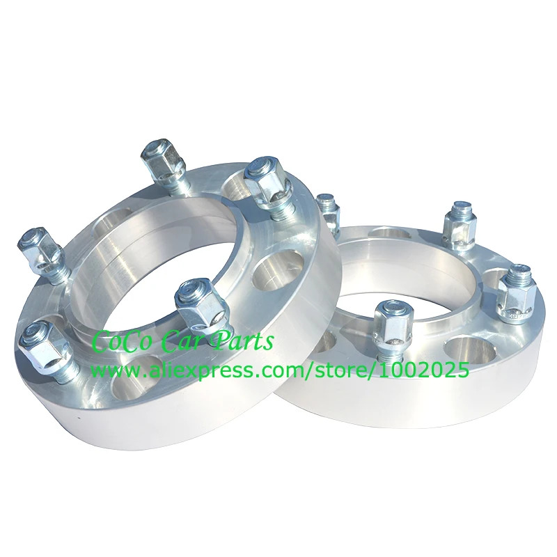 2 Pc 1.5" Tundra Land Cruiser Sequoia Silver Hub Centric Wheel Spacers