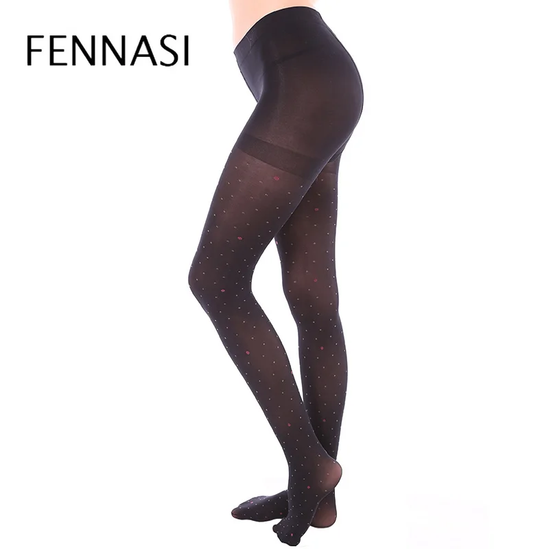 Fennasi Jacquard Polka Dot Women S Pantyhose Print With Dot Pattern