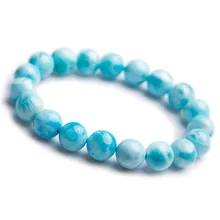 10mm Genuine Natural Blue Larimar Gemstone Crystal Stretch Bracelet Women Female Water Pattern Round Bead Natural Stone Bracelet 10mm Genuine Natural Blue Larimar Gemstone Crystal Stretch Bracelet Women Female Water Pattern Round Bead Natural Stone Bracelet