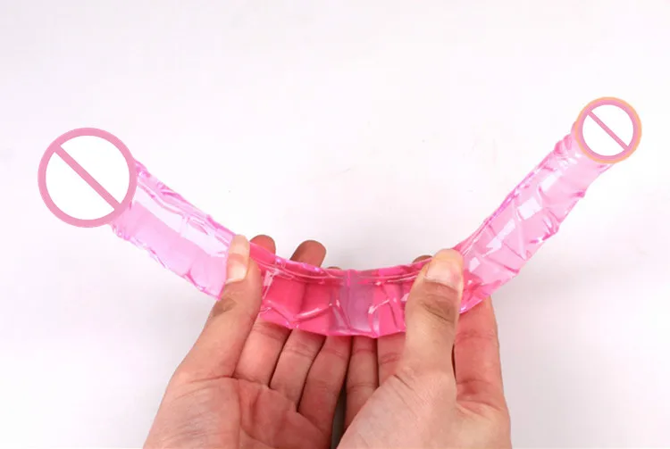 3 Colors Flexible Double Dildo Long Penis Dual Penis Each Top Different Sizes Penetration Dildos Lesbian Sex Products 5