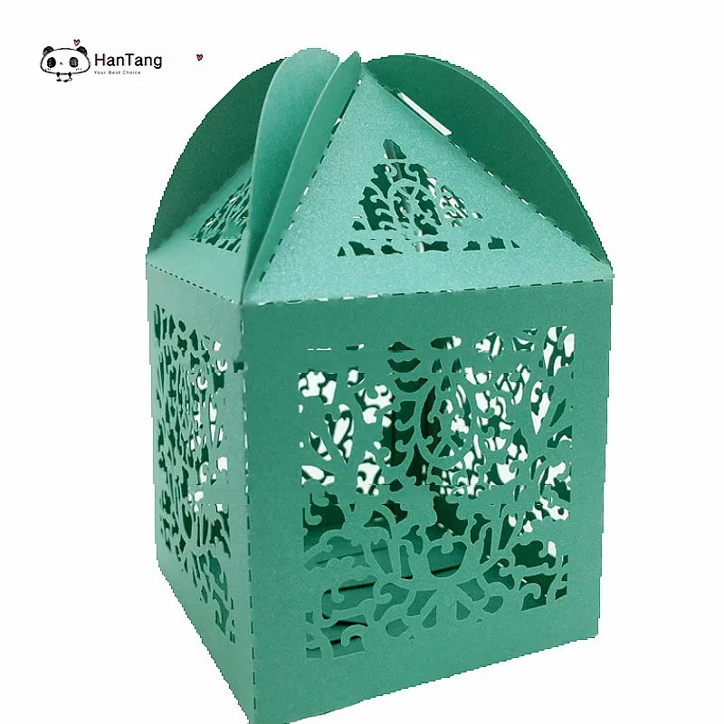 50 шт лазерная резка подарочные коробки европейский полый коробка для конфет