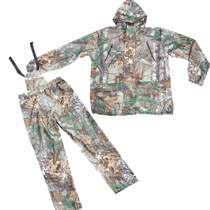 

Outer layer Waterproof lining layer mesh breathable Bionic Camouflage Man's set Include Jacket and trousers suit clothes