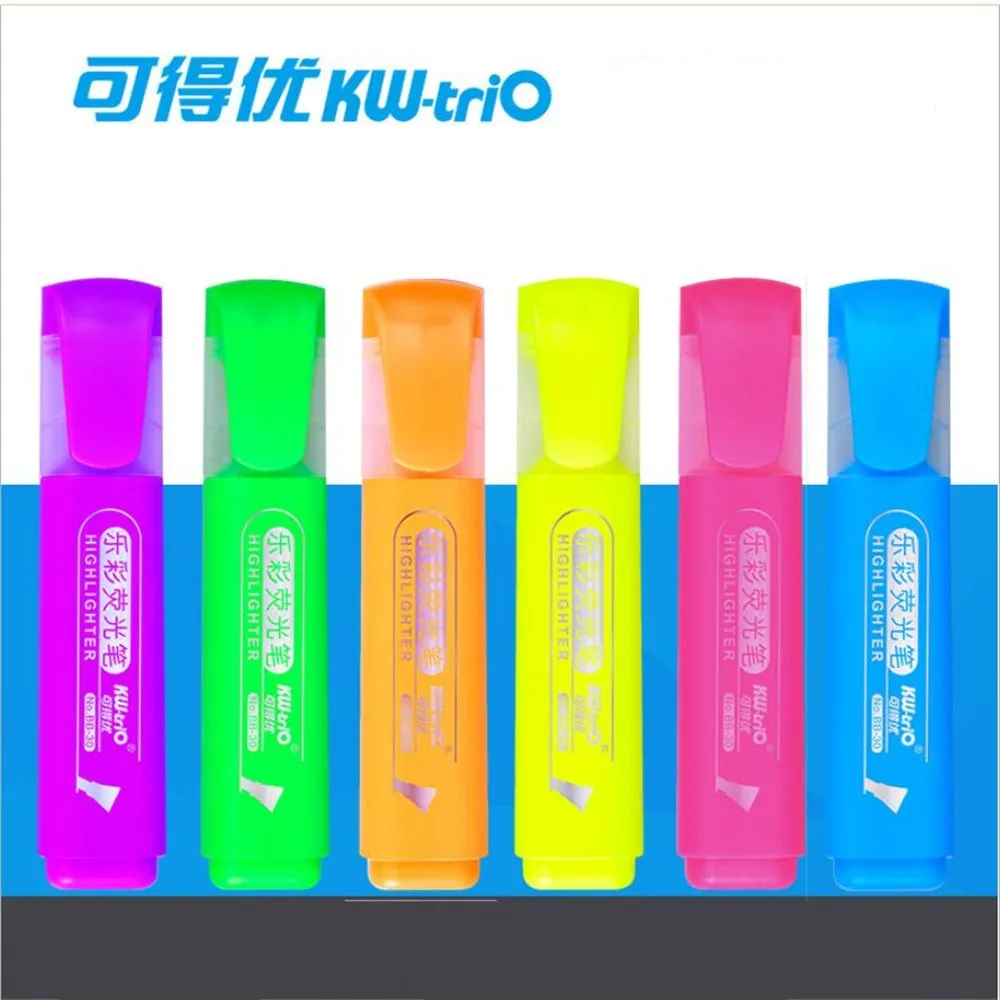 KW trio Creative Highlighter Marking Pen Office Stationery colourful
