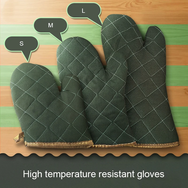 Cotton Oven Glove Heatproof Mitten Kitchen Cooking Microwave Oven Mitt
