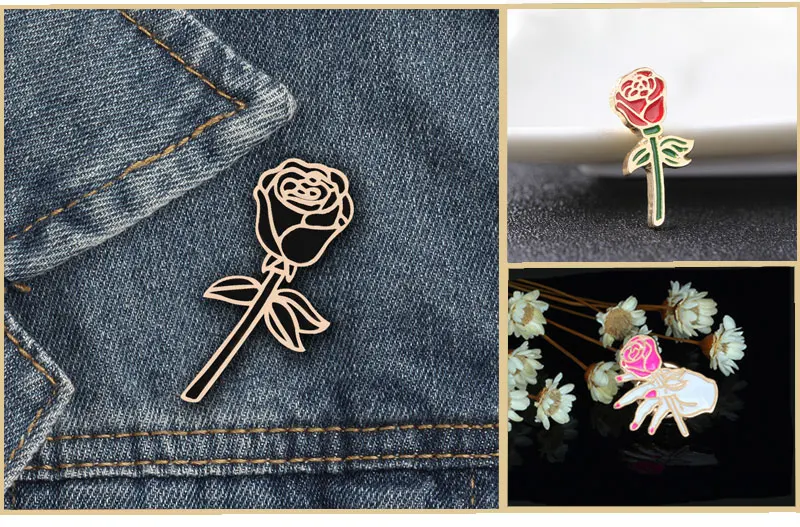 14 стиль очарование Роза эмалированная брошь-кнопка цветок вишня цветы броши ромашки для женщин куртки значок аксессуары ювелирные изделия для пар