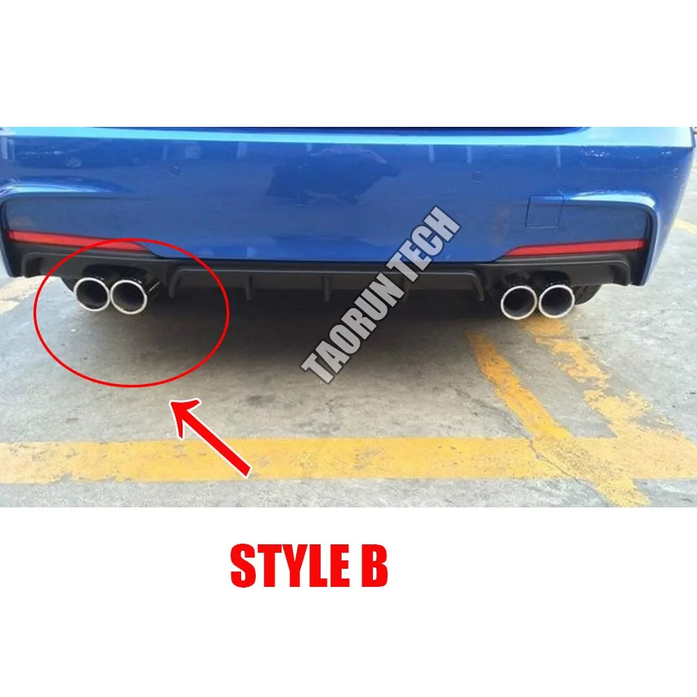 MP Style F30 Carbon Fiber Rear Bumper Lip Diffuser for BMW F30 318 320 328 335 340 with M Package 2012 - Цвет: Carbon B Style