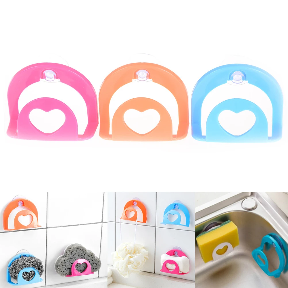 

1Pcs Wall Mounted Multi-Purpose Sucker Dishcloth Storage Kitchen Utensils Sponge Holder Suction Cup Sink Holder