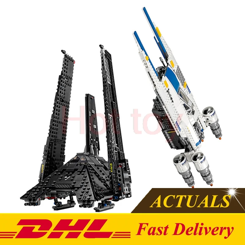 

LEPIN 05049 Imperial Shuttle + 05054 Rebel U-Wing Fighter StarWars starship Model Building Blocks Bricks Toy Clone 75156 75155