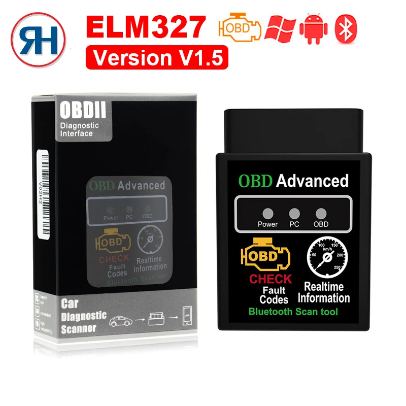 

OBD2 hhobd EML327 V1.5 Diagnostic Tool Car Mini Bluetooth ELM327 OBDII Adapter Auto Diagnostic Tool Car Diagnostic Scanner