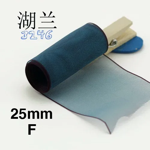 High Quality 25mm Solid Color snow yarn Ribbon Satin Ribbon DIY Manual Riband Bowknot Hair accessories snow yarn belt 10MLot_14