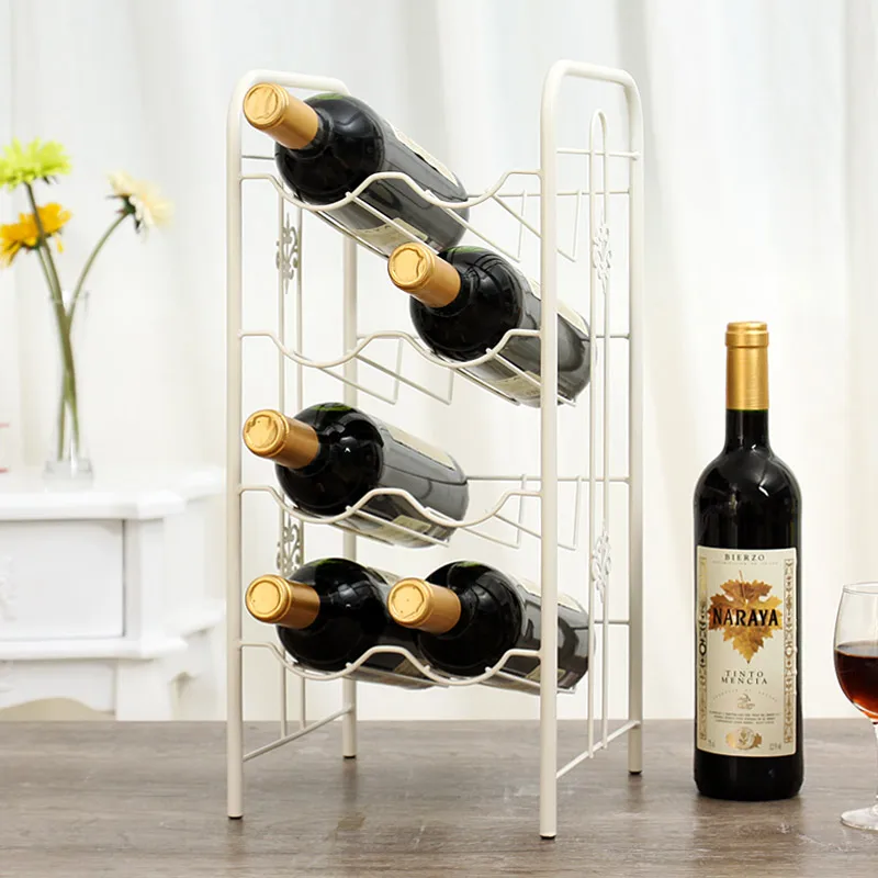 Metal Iron Wine Rack Wine Holder Creative Dining Room Wall Lattice Wine