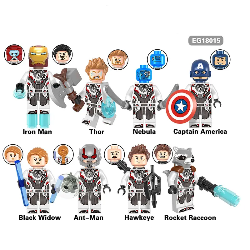 

Marvel The Avengers Infinity War Iron Man Thor Ant Man Building Blocks Doll Toys For Children Gift